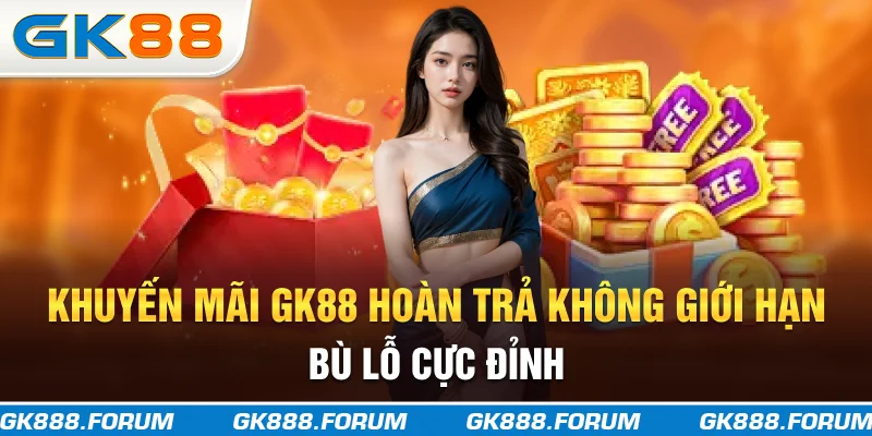 Khuyến mãi GK88 hoàn trả không giới hạn, bù lỗ cực đỉnh