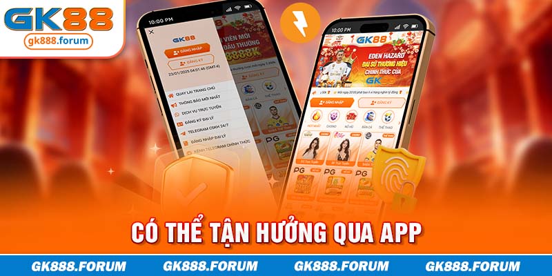 Có thể tận hưởng qua app